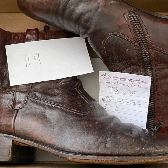 Bally Leather Ankle Boots Switzerland Brown Ankle Zip Womens 7.5 M Continentals - Picture 16 of 16